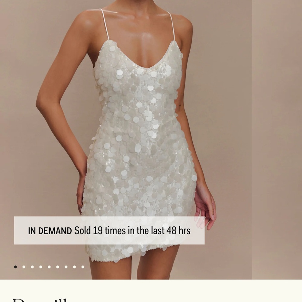 Meshki White Sparkle Dress - New